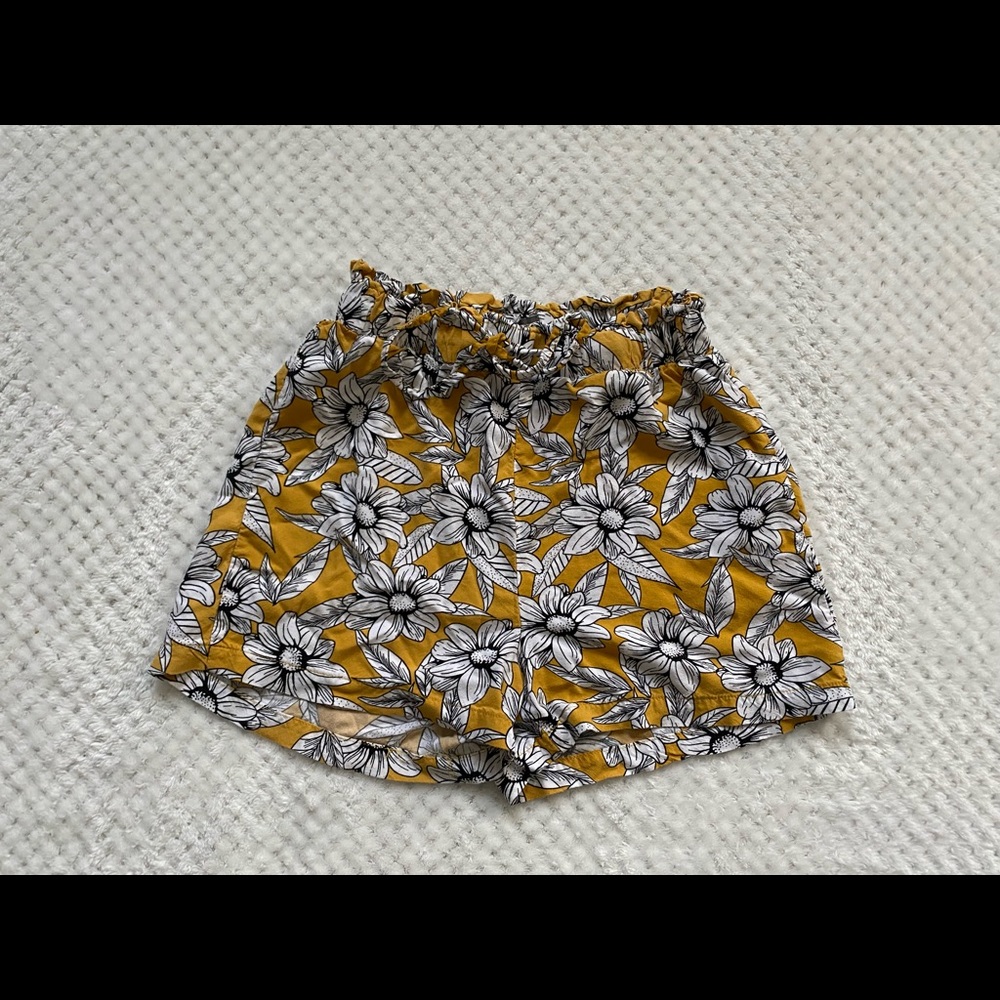 Floral Flowy Shorts with Drawstring Detail